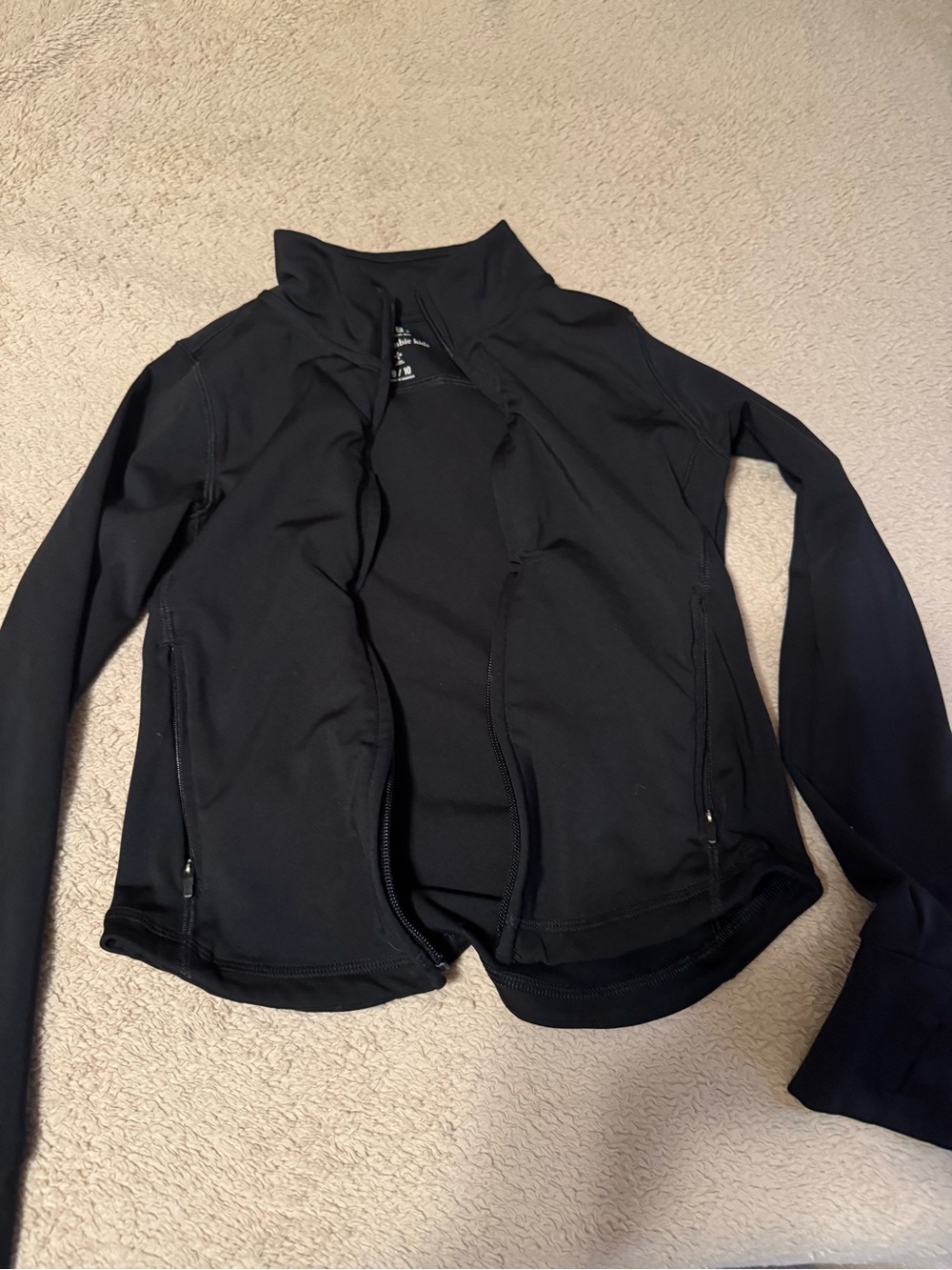 Abercrombie Kids YPB Mockneck Full-Zip Jacket Black Girls 9/10